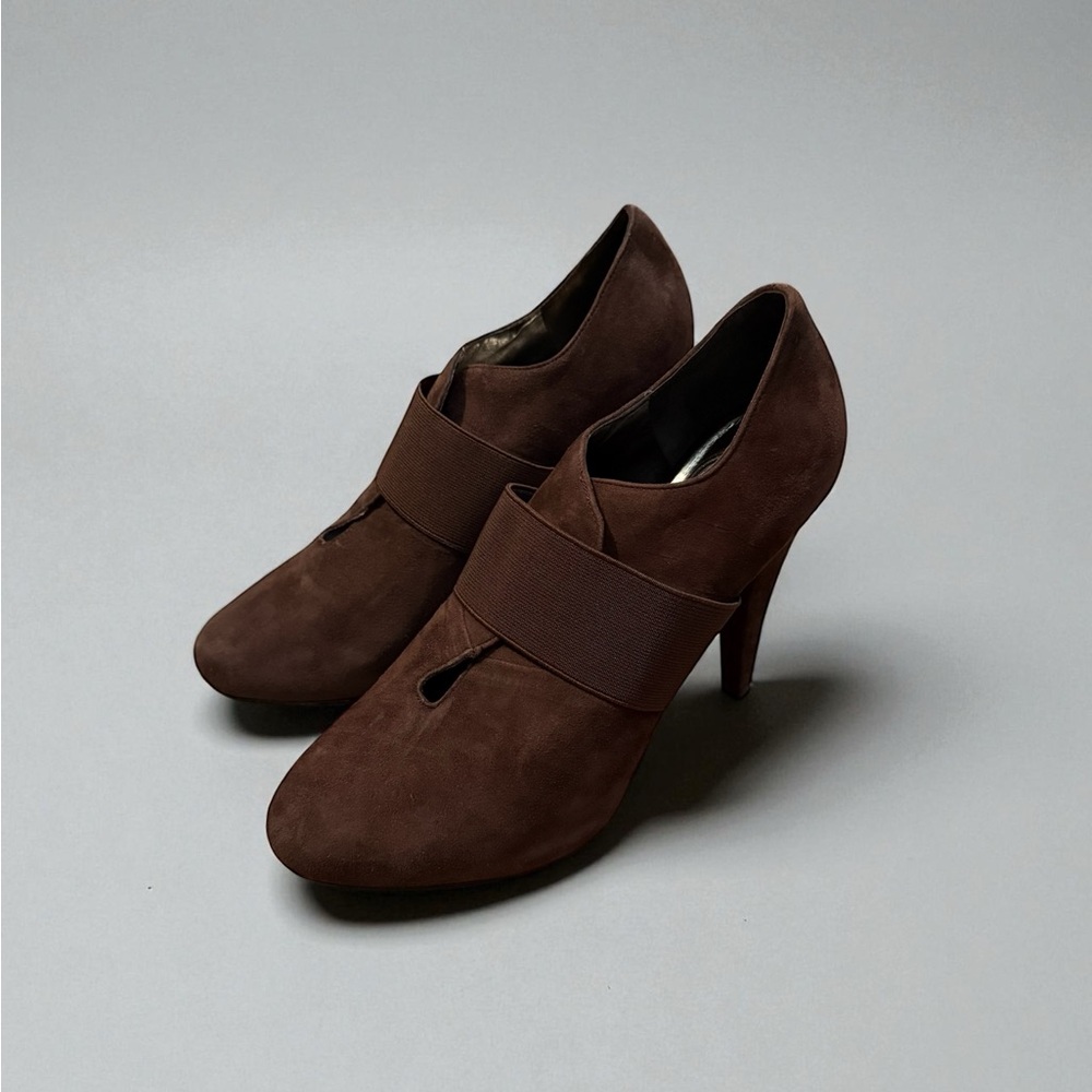 Jessica Simpson Saddle Brown Suede Heels
